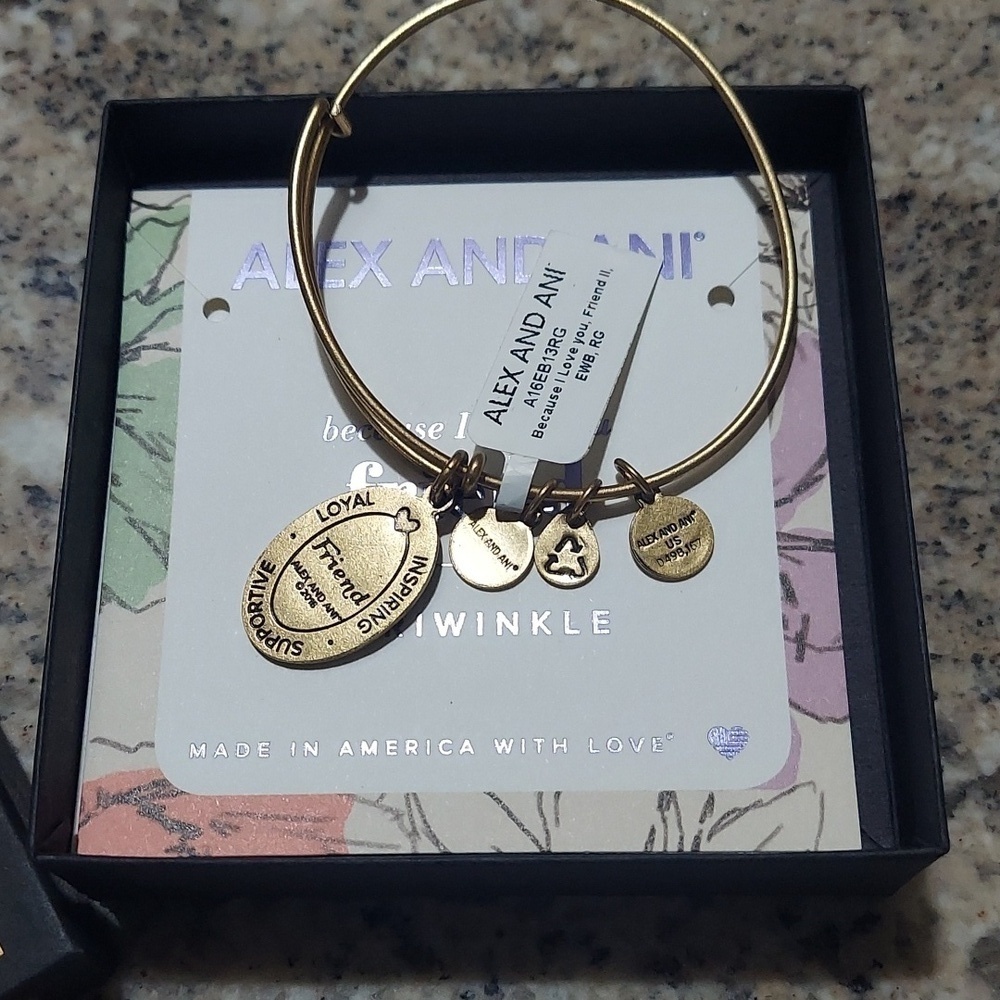 Alex and Ani Periwinkle Friend Bracelet - Copper - size Adjustable